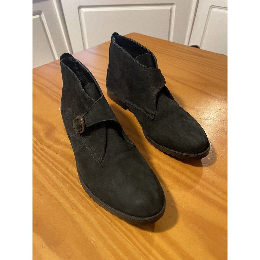 Maine Woods Women’s Black Leather Buckle Detail Booties Size 8.5 Mexico